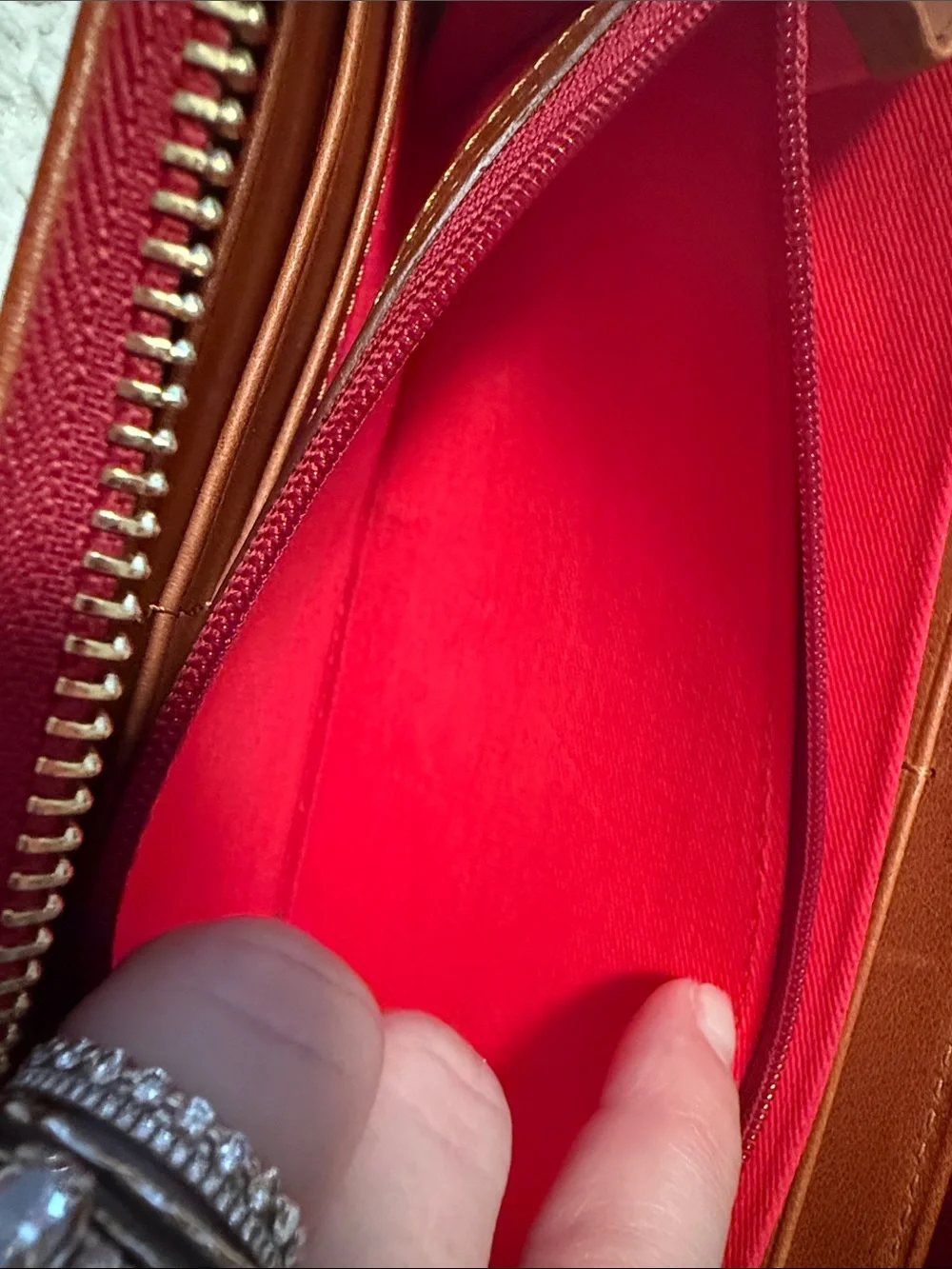 Dooney & Bourke Brown Zip-Around Leather Wallet